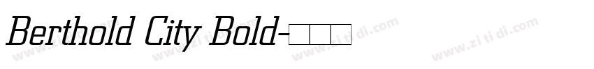 Berthold City Bold字体转换